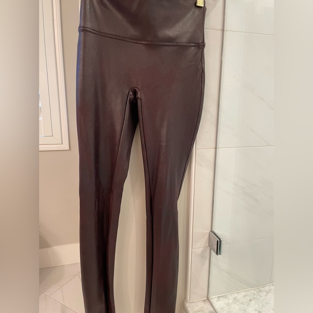 Dark Burgundy Shimmer Spanx Tights. Never worn in excellent condition.